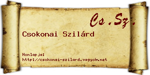 Csokonai Szilárd névjegykártya
